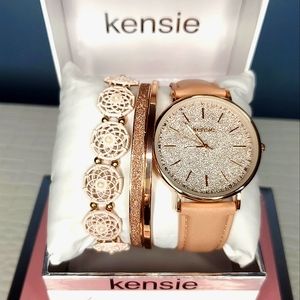 Kensie Watch & Bracelet Set